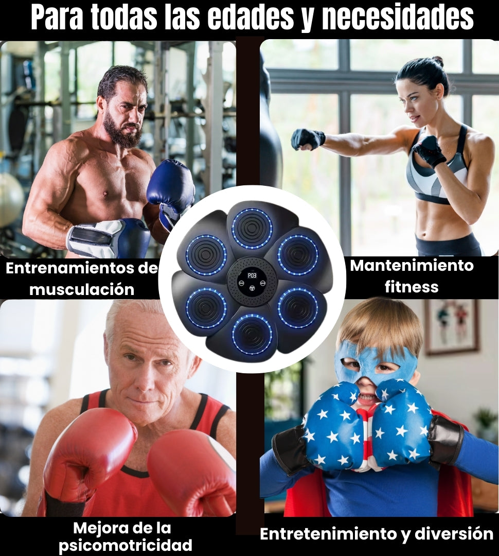 KO.PAD 2025 - Panel de Boxeo Musical Bluetooth + Guantillas MMA Profesionales de Regalo