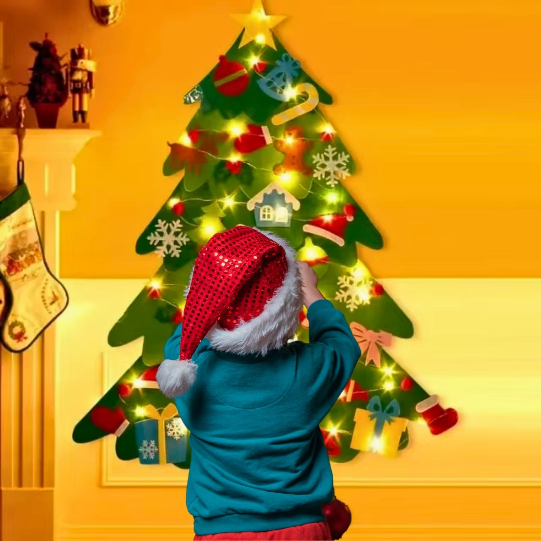 Árbol de Navidad Montessori + Luces LED de Regalo