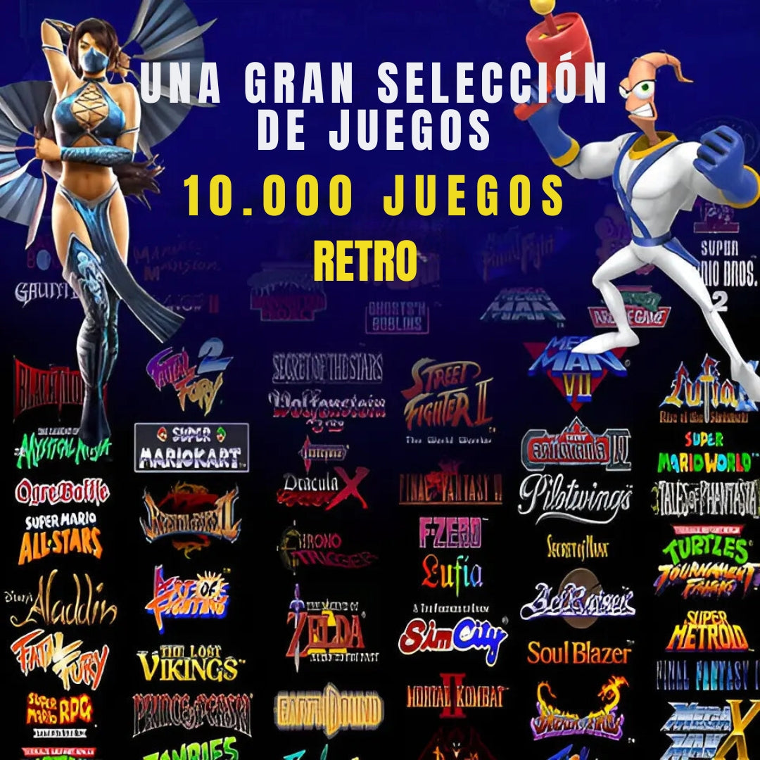 NIKKARETRO®-Consola 10.000 Juegos